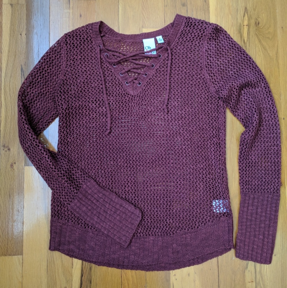 Knit sweater. Great as a swimsuit cover up